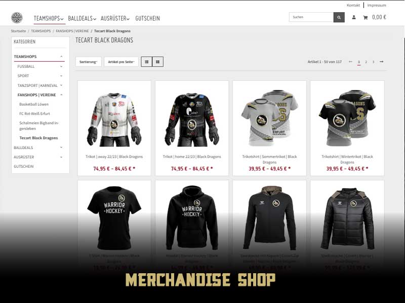 Merchandise Shop - Domsport