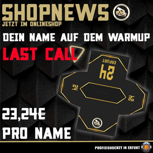 Dein Name auf dem Warm-Up!