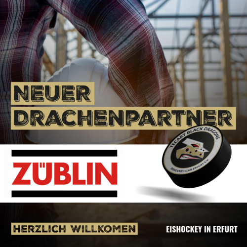 Neuer Partner an Bord: ZÜBLIN unterstützt den EHC Erfurt e.V.