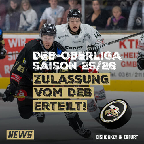 EHC Erfurt e.V. erhält die Lizenz für die Saison 2025/26 ohne Auflagen