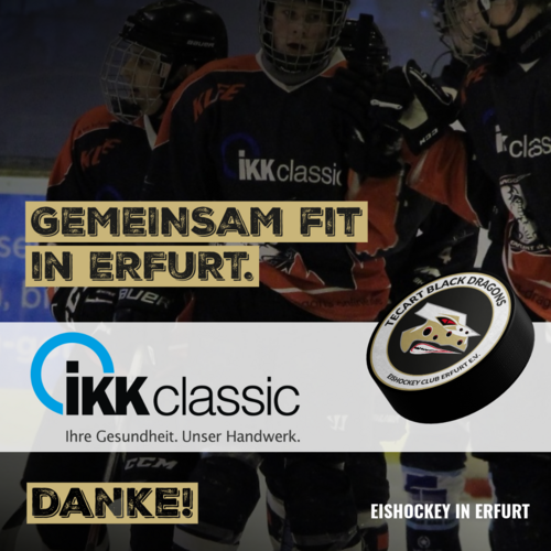 Gemeinsam fit in Erfurt – IKK Classic unterstützt weiterhin unsere Black Dragons!