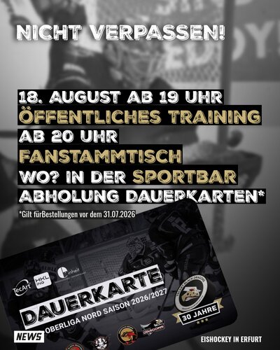 NICHT VERGESSEN: FANSTAMMTISCH AM 18. AUGUST!